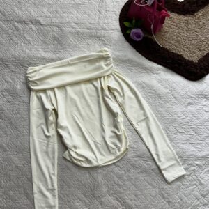 Off shoulder ruched imported top