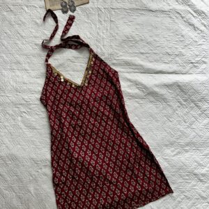 halter neck backless kurti