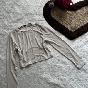 beige corset top