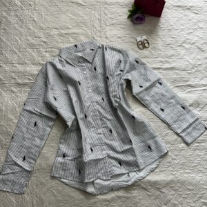 pure cotton corset back shirt(blue)