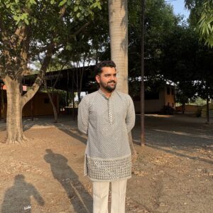 The Shahi embroidered & mirror Royale Kurta