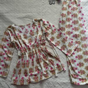 Aangrakha cotton kurti with pants cotton coordset