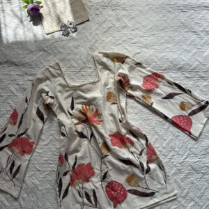 Kora Cotton Handpainted Corset Kurti