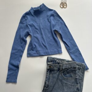 Ice blue crop top