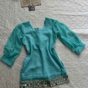 Gorgette Fabric Mirror Corset Back Chatpati kurti