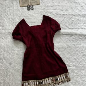 Crush Fabric Mirror Corset Back Chatpati kurti