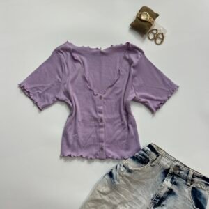 Lilac V Neck Casual Top