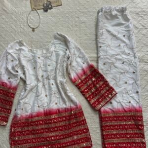 Red & White Ombre Y2K Sequence Set