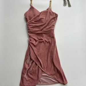 Padded Bodycon Velvet Baby pink Dress
