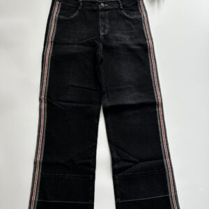 Imported baggy striped denim