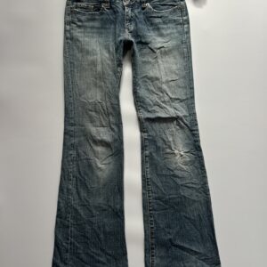 Vintage Washed Flared Denim
