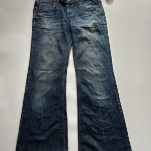 Vintage Dark Washed Flared Denim