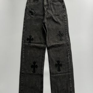 Charcoal Black Arc High Waisted Funky Denim