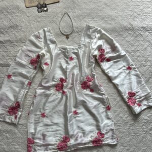 silk embrodried silk kurti