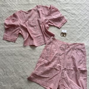 Pinteresty Striped Cotton Top and Shorts Combo