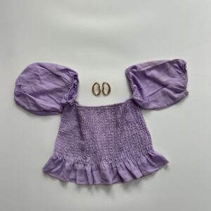 Off Shoulder Lilac Crop Top