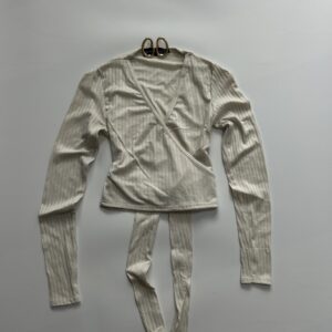 Beige Bodyfit Wrap Around Top