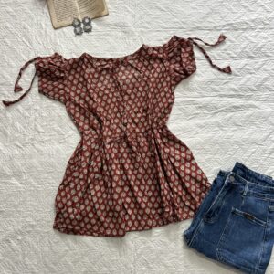 Ballon Sleeves 90s Inspired Peplum Kurti