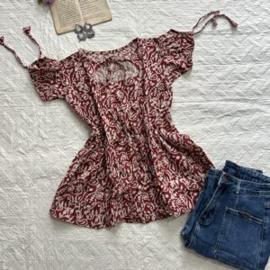 Ballon Sleeves 90s Inspired Peplum Kurti
