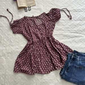 Ballon Sleeves 90s Inspired Peplum Kurti