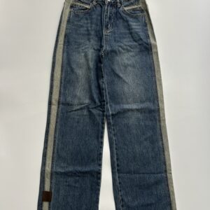 Bi-Color Striped Imported Denim