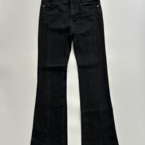 High Waisted Slit  Bootcut Denim