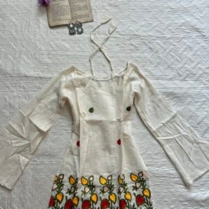 Kora Cotton Embroidered Corset Back Kurti