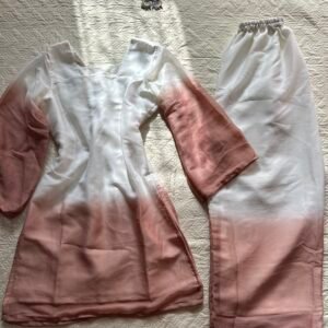 Y2k Ombre Corset Back Kurti and Plazoo Set