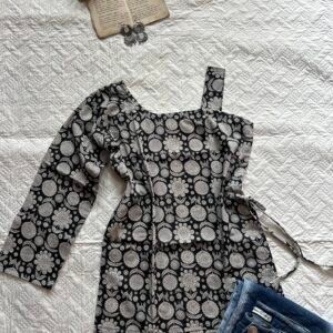 Indo Western One Shoulder Short Kurti