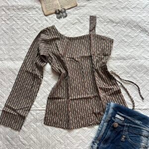 Indo Western One Shoulder Short Kurti