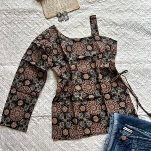 Indo Western One Shoulder Short Kurti