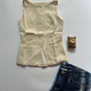 Butter yellow Vest Top