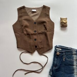 Premium Snatch Waist Buttondown Vest