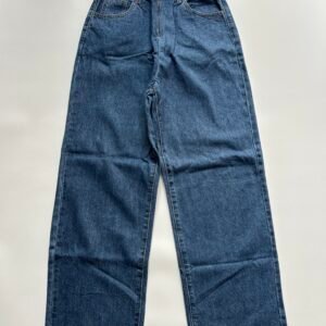 Imported Dark Washed Chain Baggy Denim