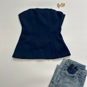 Navy Blue Corset Top