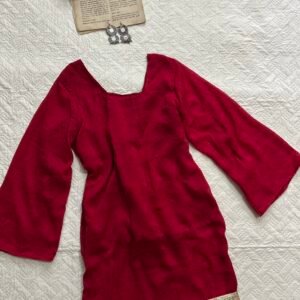 Hot Red Crush Short Kurti