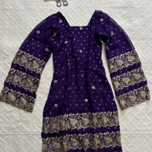 Sheer Sequence Handcrafted Long Corset Back Kurti