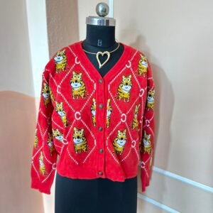 Hot Red Imported Cardigan