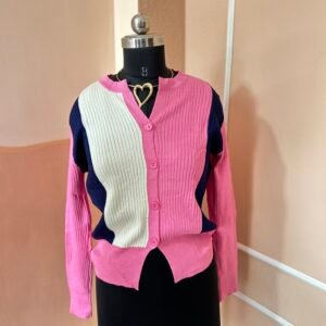 Pinteresty Pink Imported Cardigan