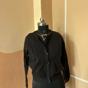 Solid Black Imported Cardigan