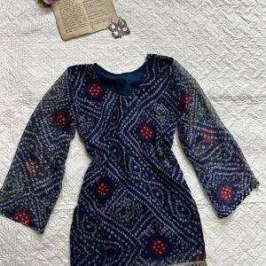 Royal Blue Bandhani Chatpati Kurti