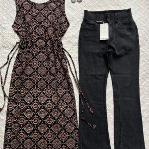 Long Kurti with Bootcut Denim Combo