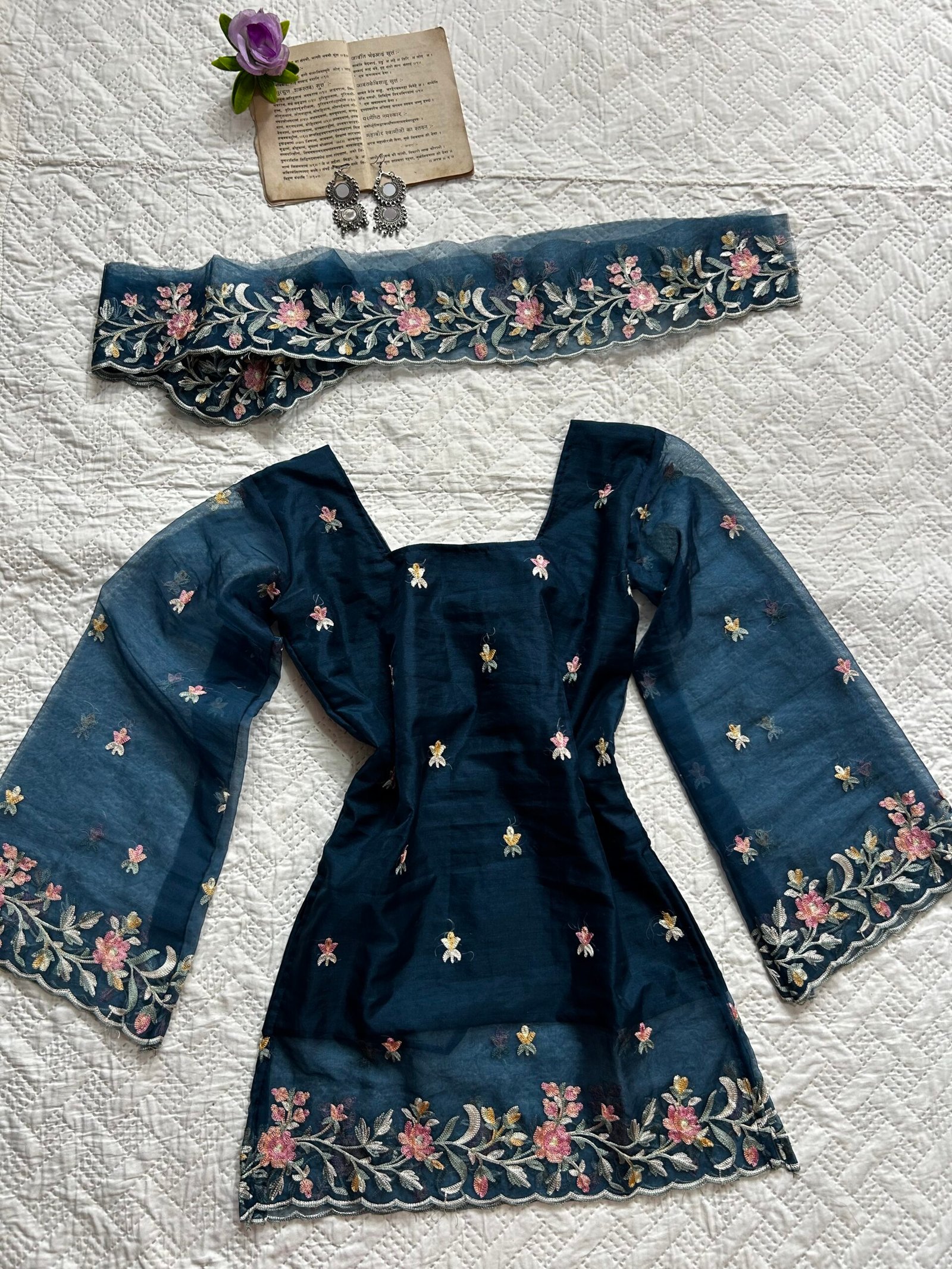 Embroidered Corset Back Chatpati Kurti