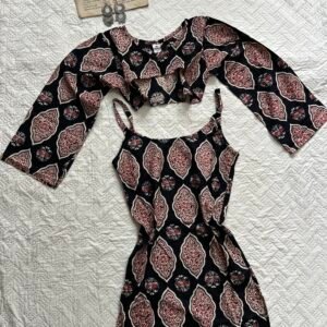 Block Print Pure Cotton 2 in One Kurti