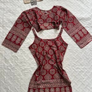 Block Print Pure Cotton 2 in One Kurti