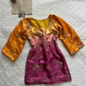 Ombre Handworked Chatpati Short Kurti