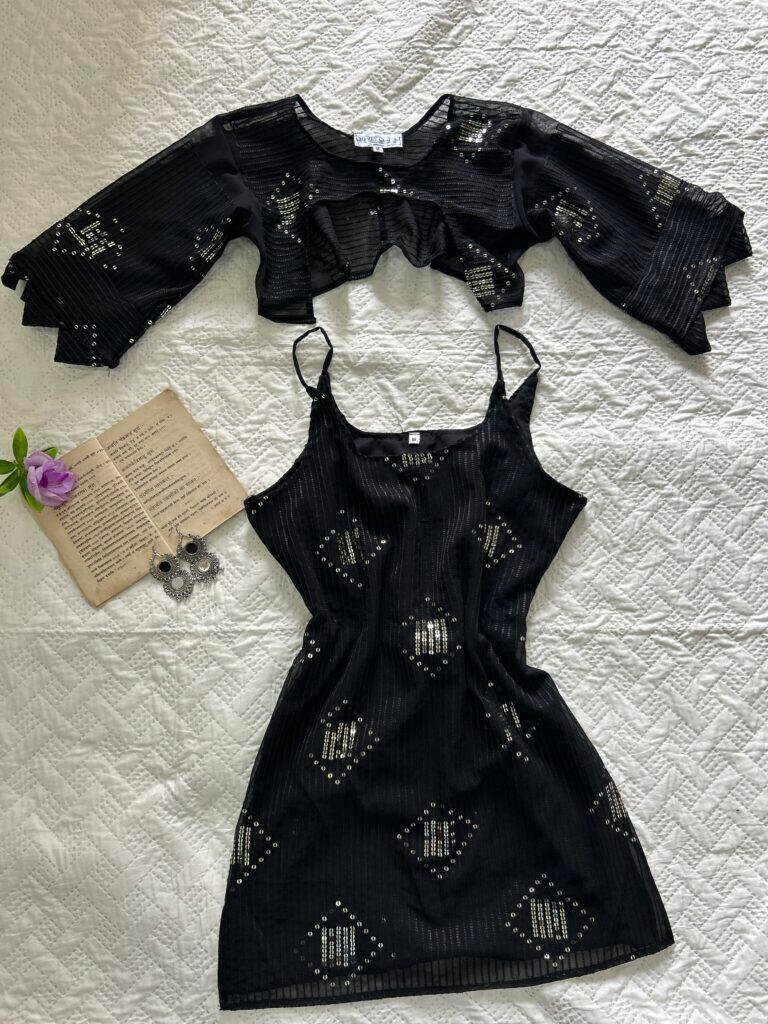 Hot Black Chatpati 2 in One Kurti
