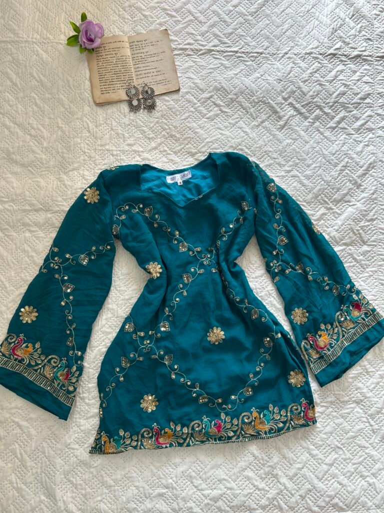 Chatpati Short Kurti in Deep Teal