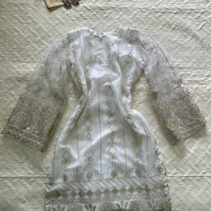 Gotta Patti Long Kurti in Off White