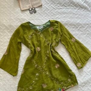 Paroot Green Chatpati Short Kurti
